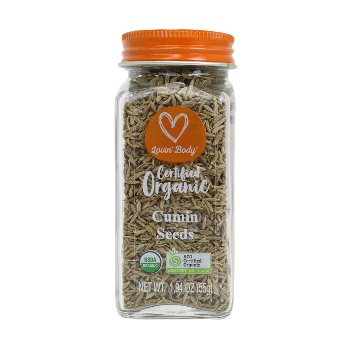 Lovin Body Certified Organic Cumin Seeds 55g Ritas Farm Produce